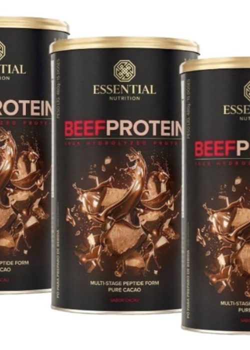 Kit 3 x Beef protein Cacau (480g) - Essential Nutrition